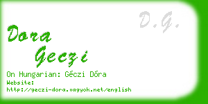 dora geczi business card