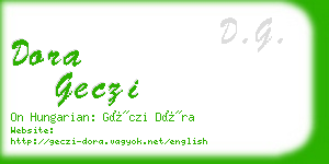 dora geczi business card